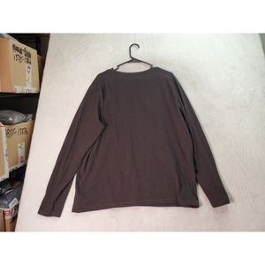 John Bartlett Shirt‎ Mens Size XL Dark Gray Cotton Long Casual Sleeve Round Neck